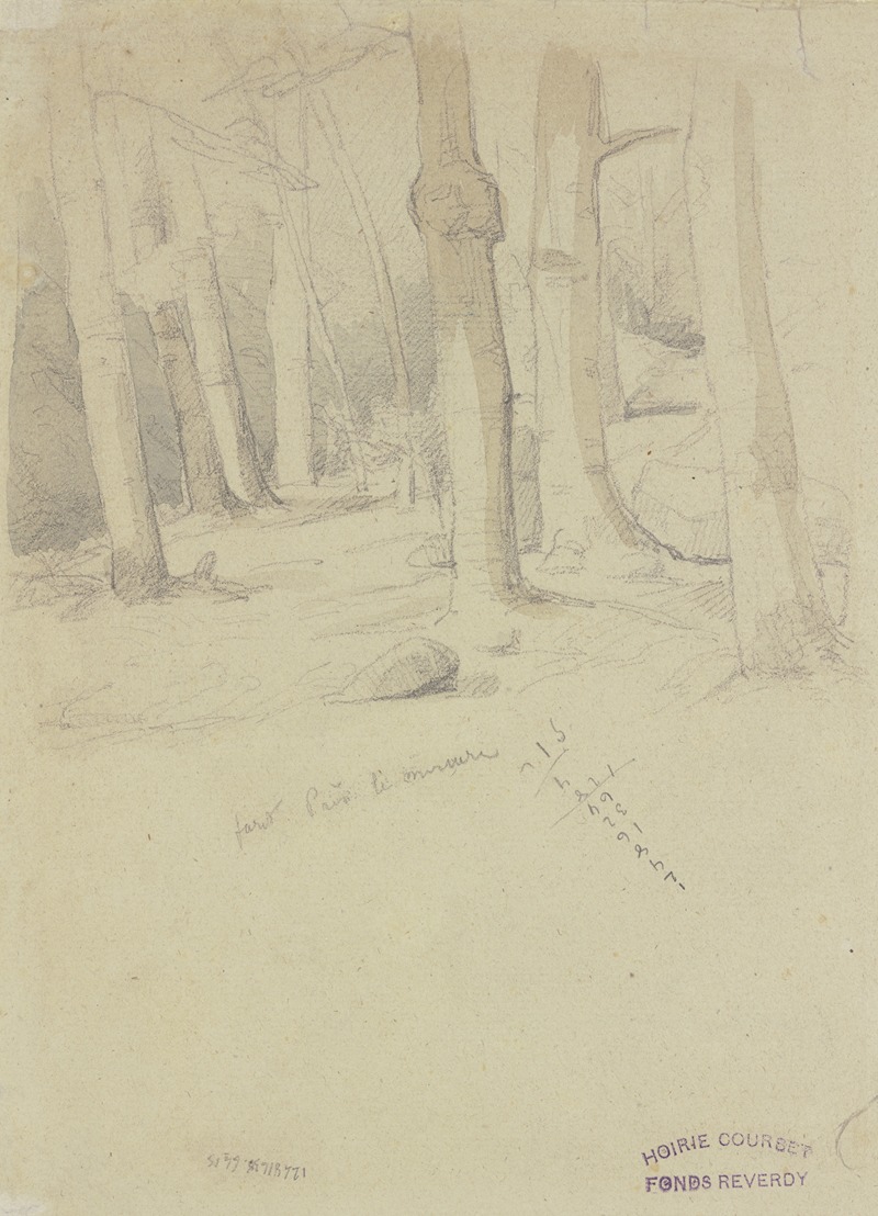Gustave Courbet - Friedhof und Frau mit Umhang