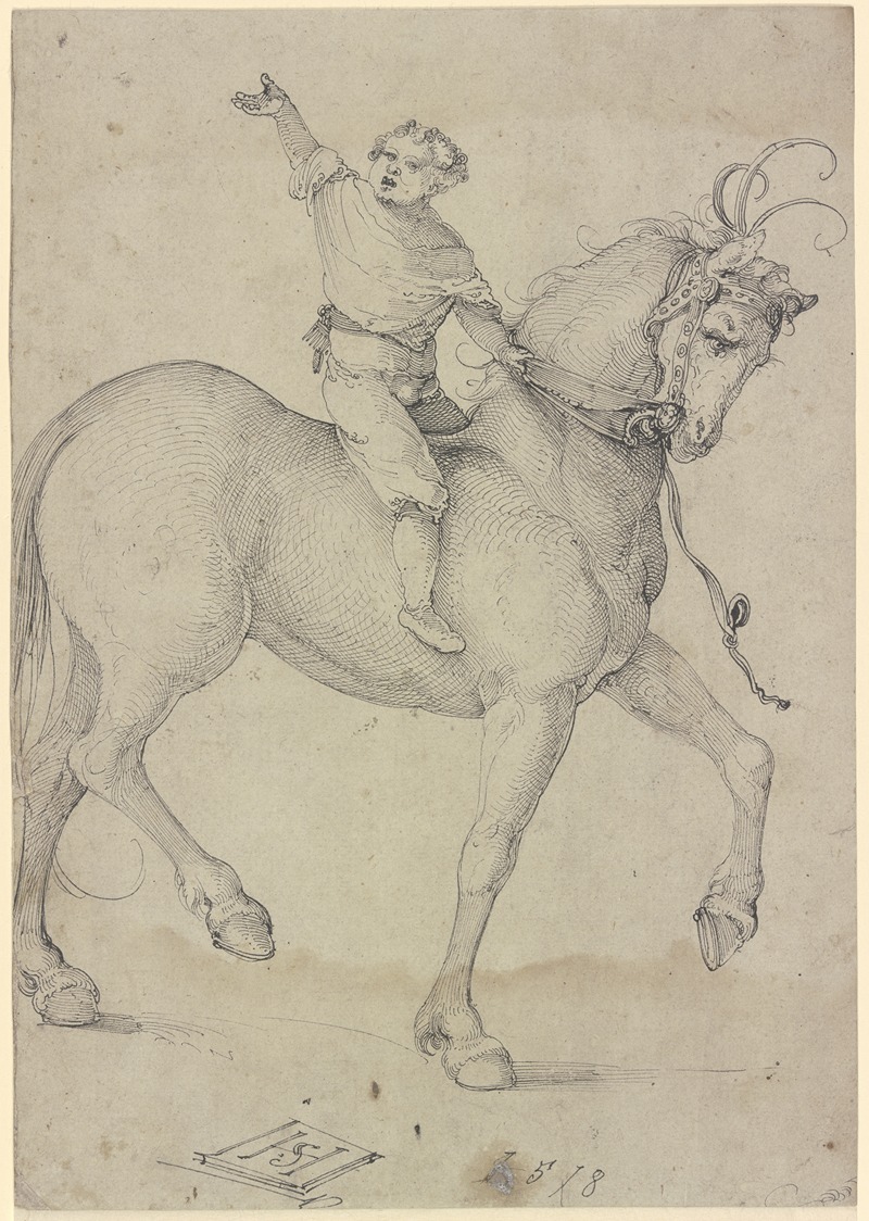 Hans Leonhard Schäufelein - Boy on a high horse