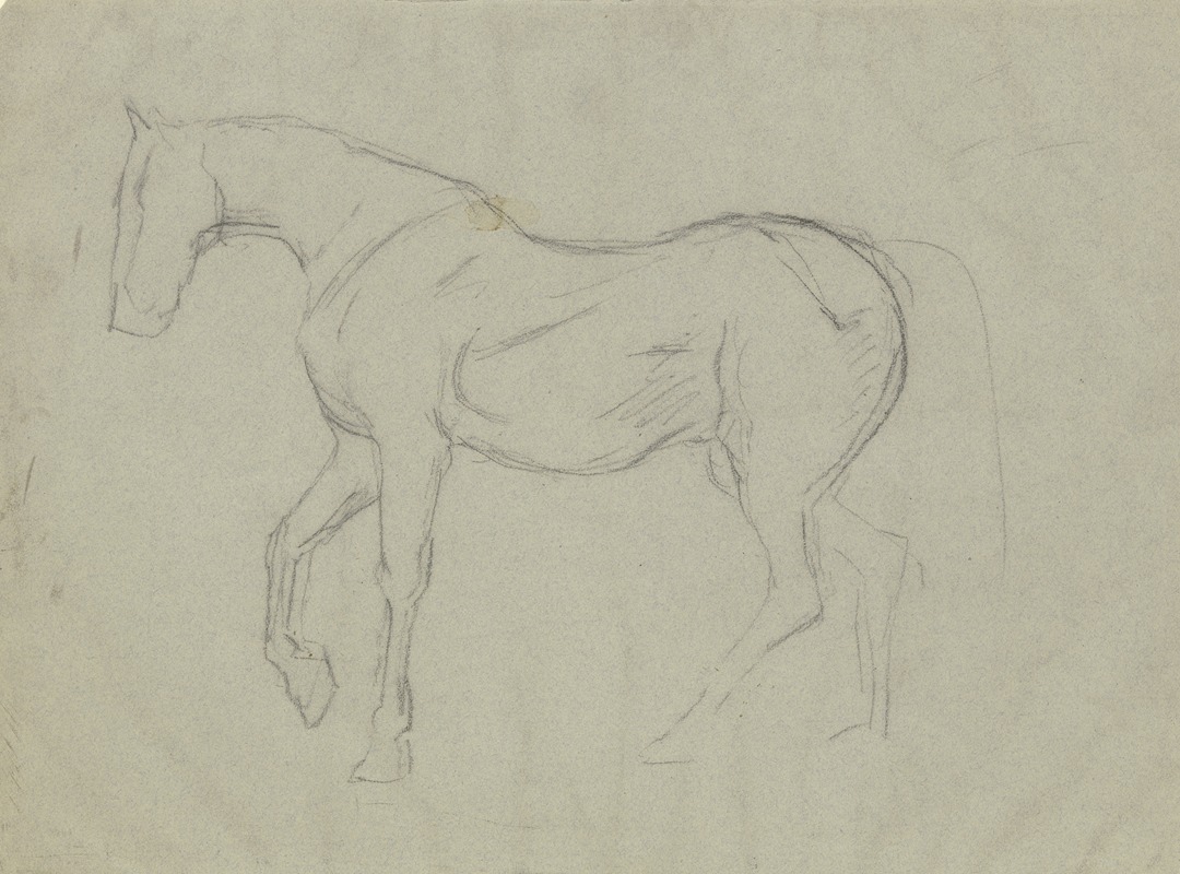 Hans Thoma - Horse study
