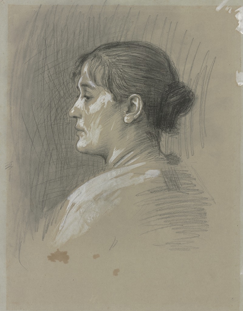 Hans Von Marées - Portrait of Klara Bruckmann