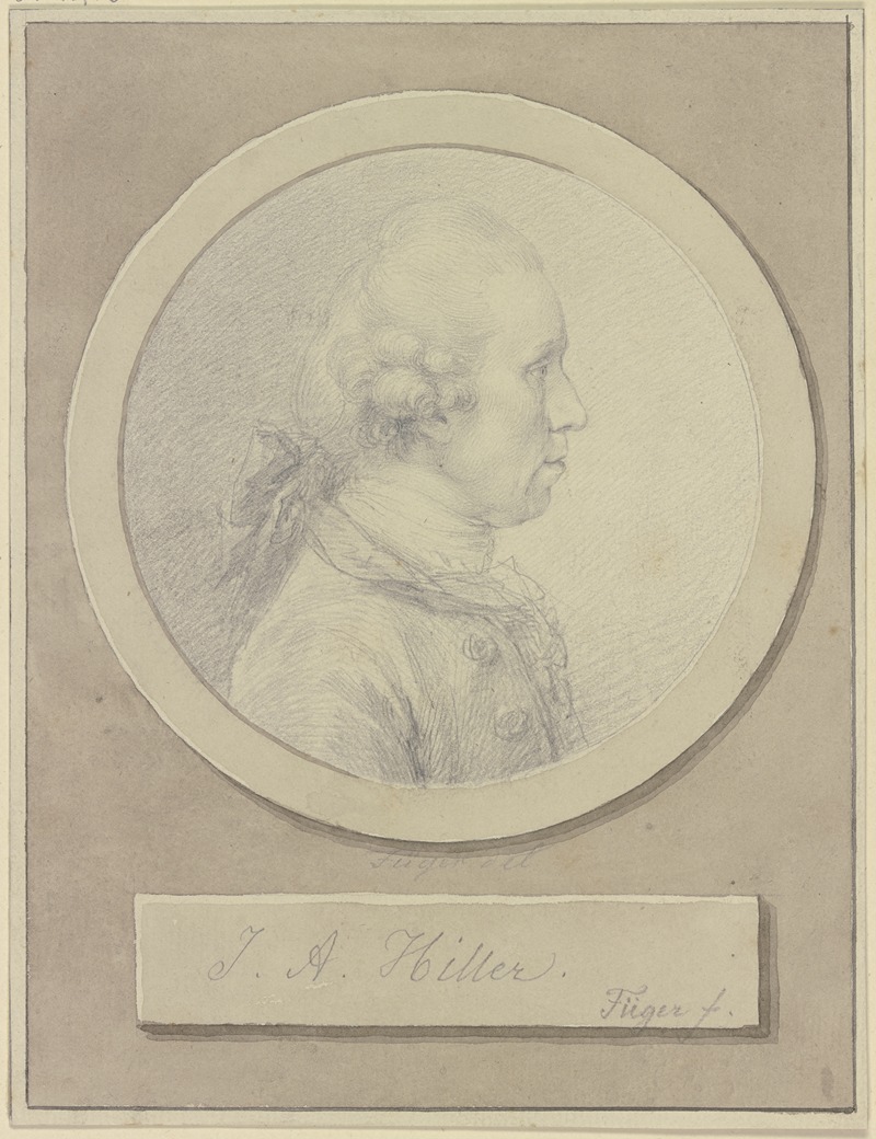 Heinrich Friedrich Füger - Brustbild des Johann Adam Hiller im Profil nach rechts
