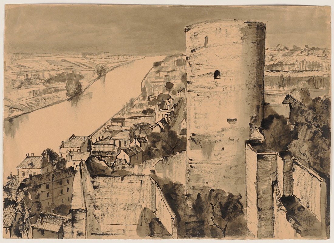 Hermann Lismann - Blick von der Burg Chinon auf die Vienne