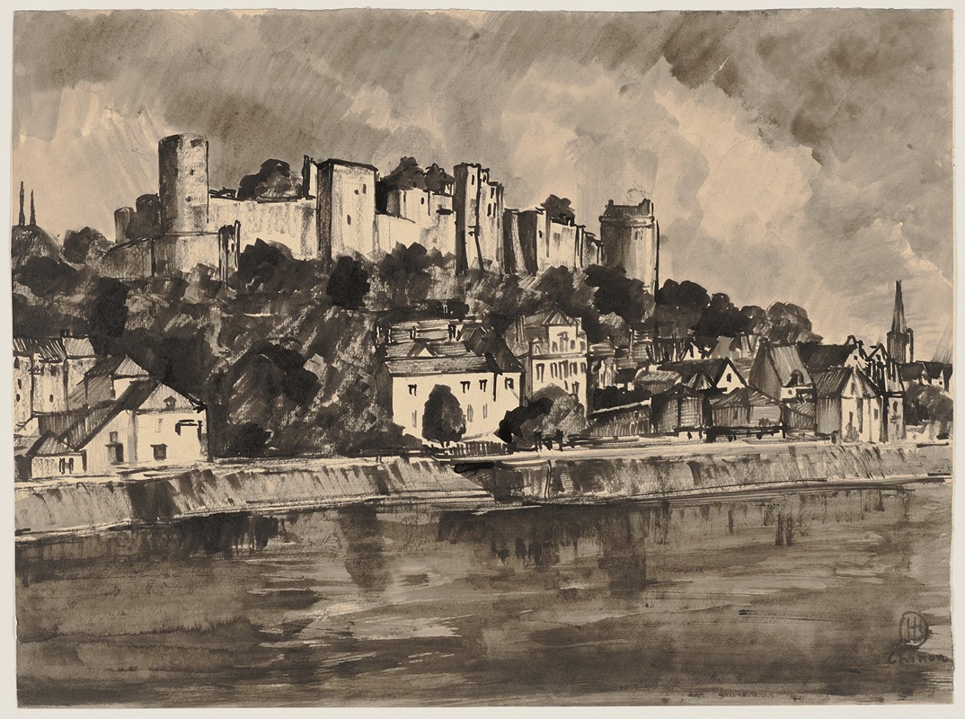 Hermann Lismann - Die Burg Chinon und das Ufer der Vienne