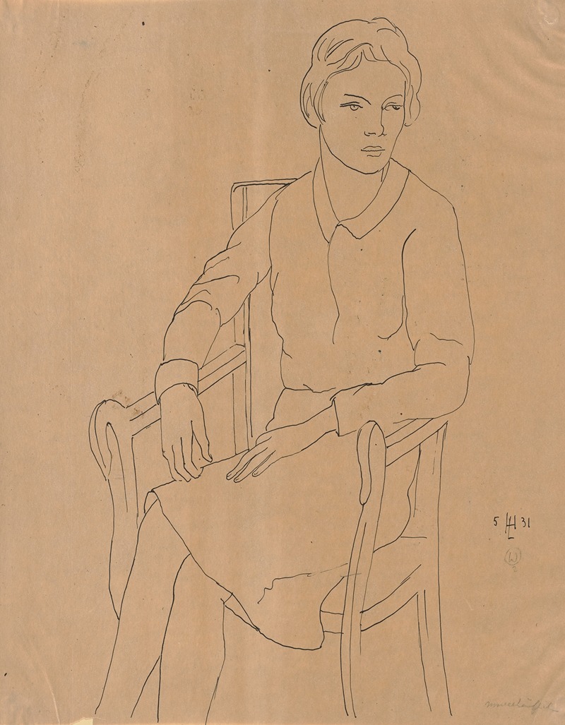 Hermann Lismann - Sitzende Frau auf einem Stuhl