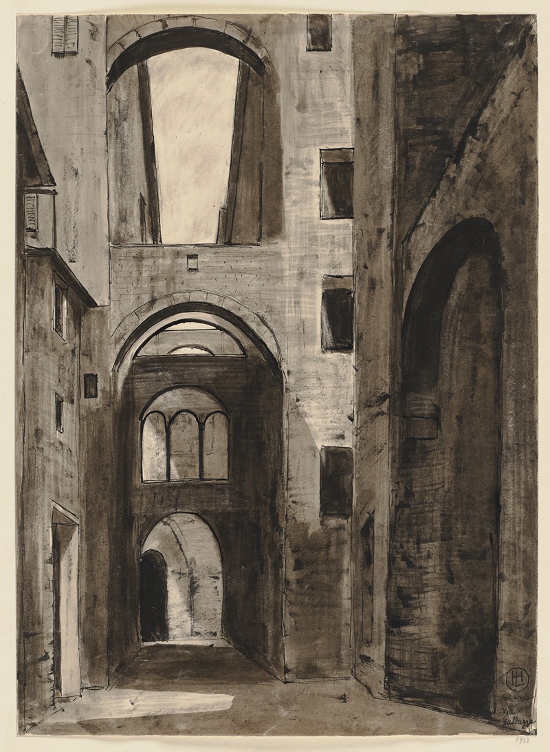 Hermann Lismann - Via Galluzza, Siena