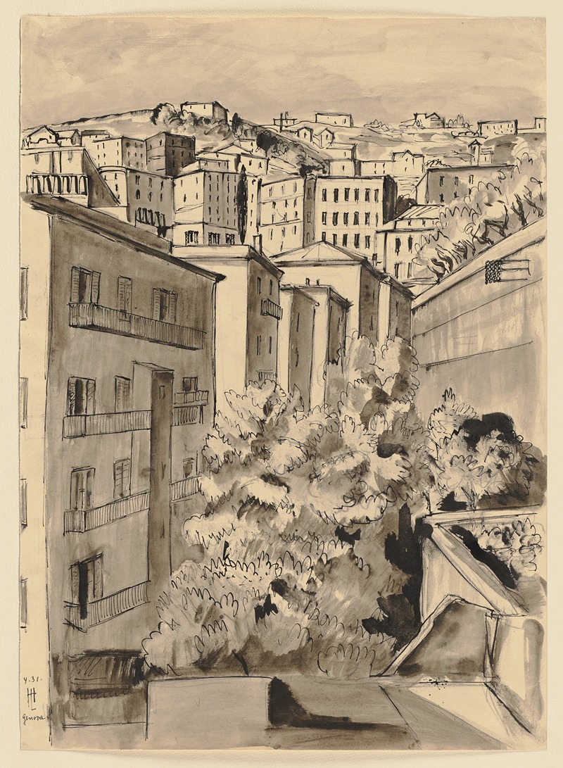 Hermann Lismann - View of Genoa