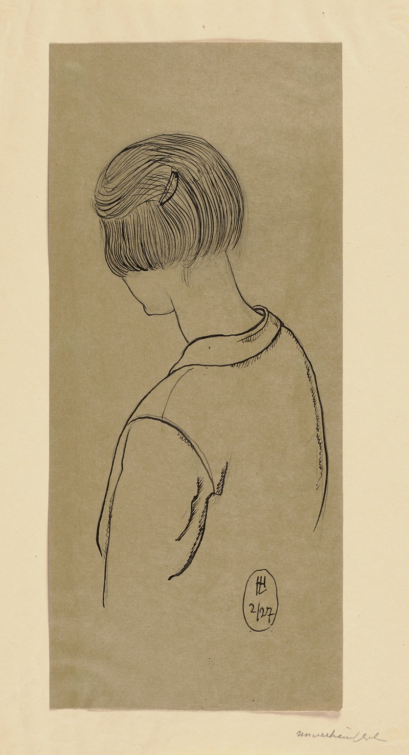 Hermann Lismann - Young woman seen from the back