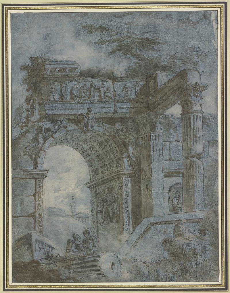 Hubert Robert - Roman triumphal arch
