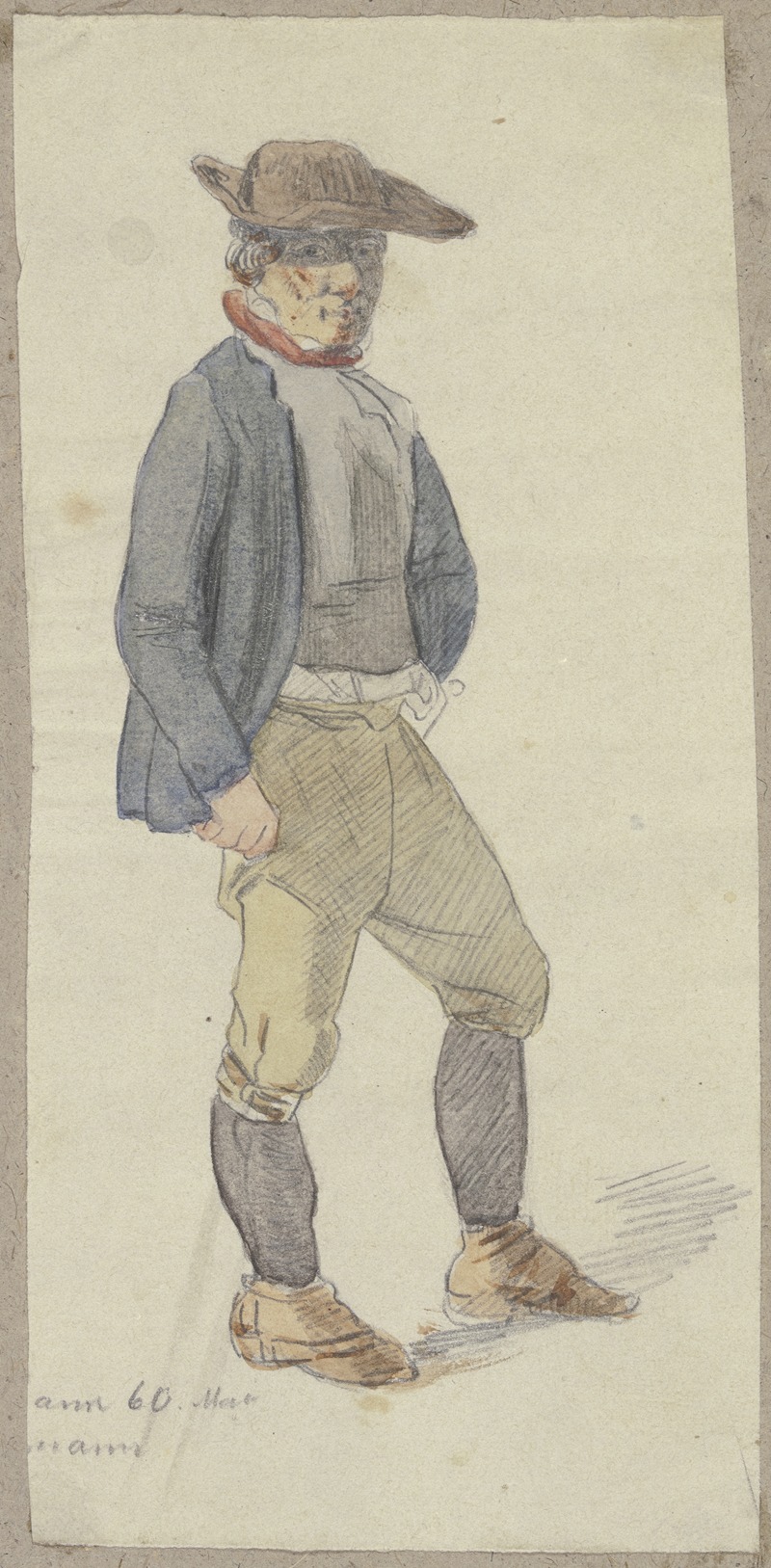 Hugo Kauffmann - Bauer in kurzen Hosen und mit breitem Hut