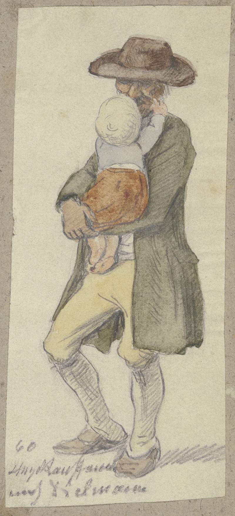 Hugo Kauffmann - Farmer with child on his arm