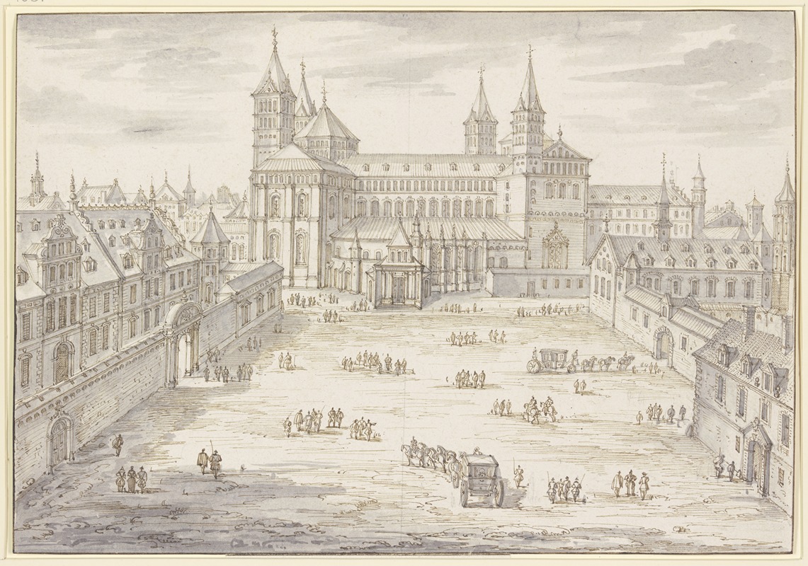 Israel Silvestre - Dom und Bischöfliches Palais zu Speyer vor der Zerstörung 1689