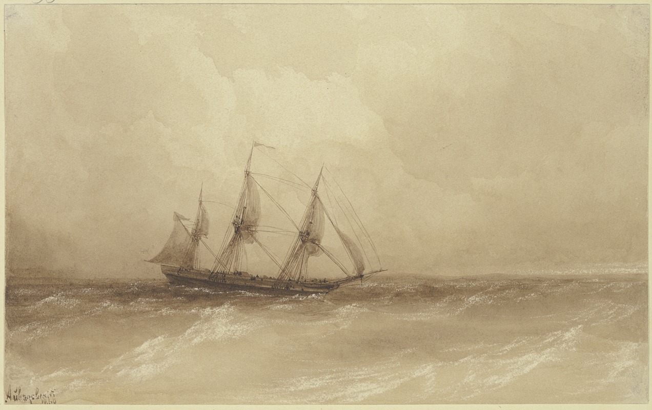 Ivan Ayvazovsky - Ein Segelschiff auf hoher See