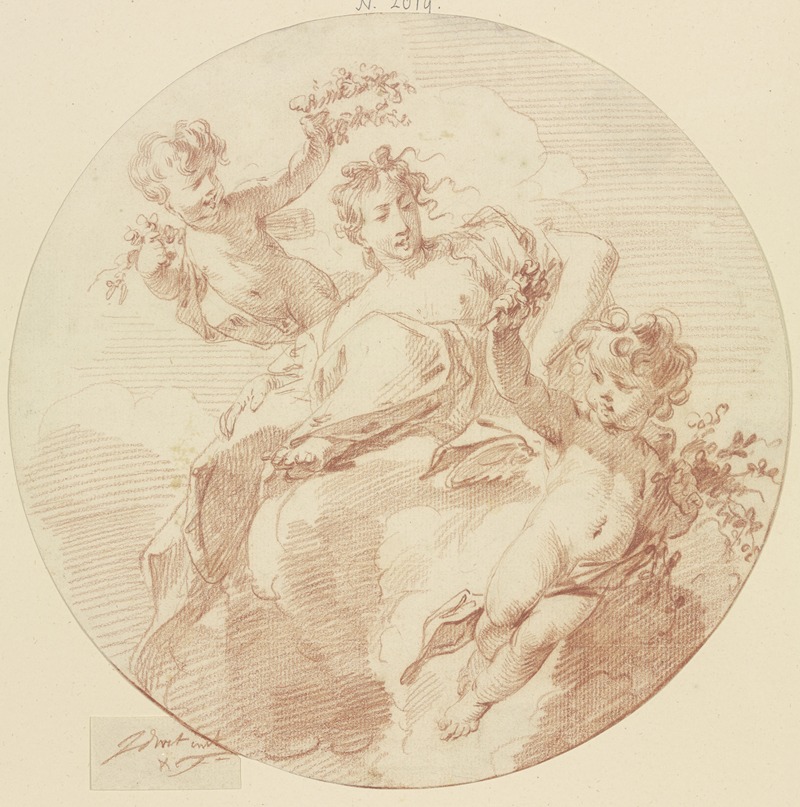 Jacob de Wit - Flora with two genii