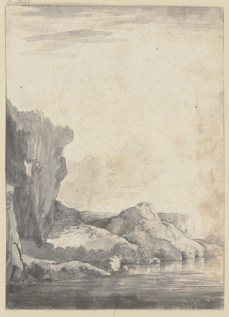 Jacob van Ruisdael - Rock section by the water