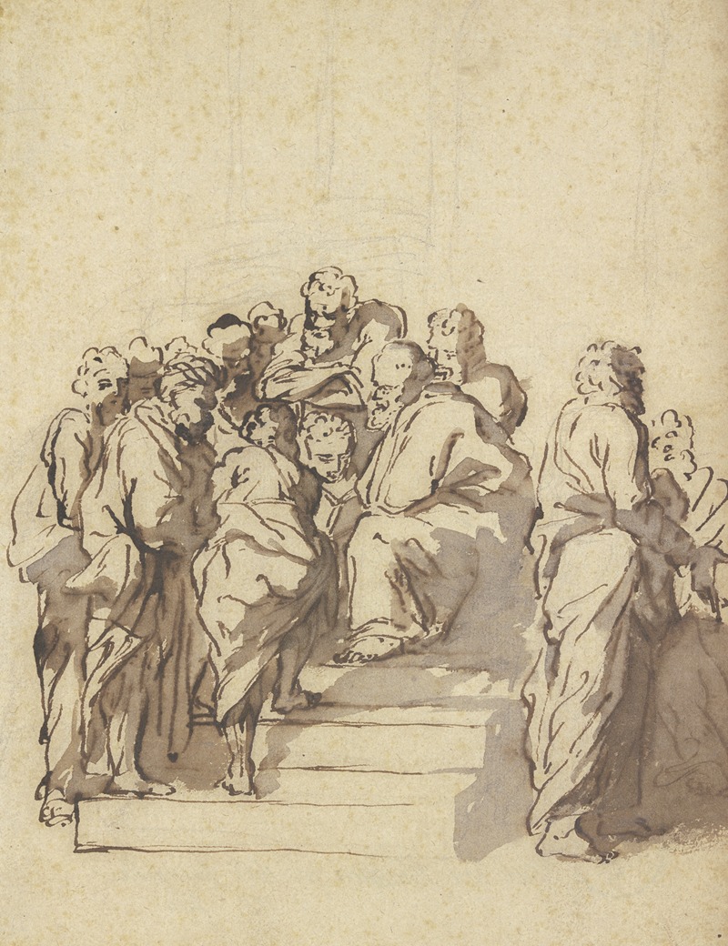 Jacob van Schuppen - Sokrates im Kreise seiner Schüler