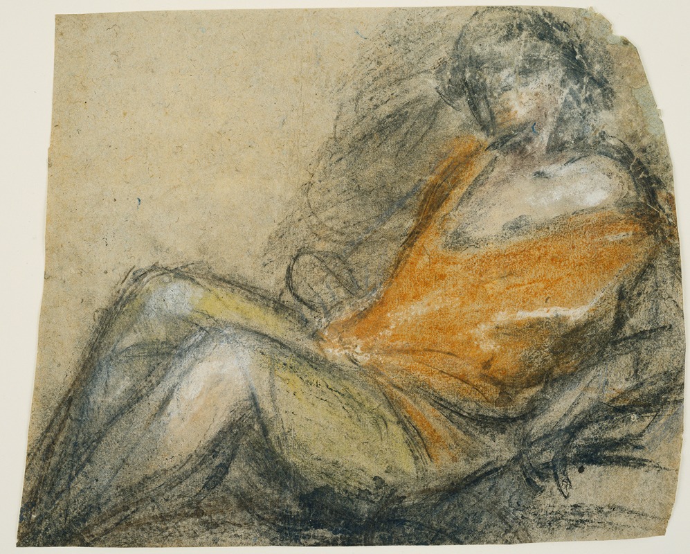 Jacopo Bassano - Study of a Recumbent Figure