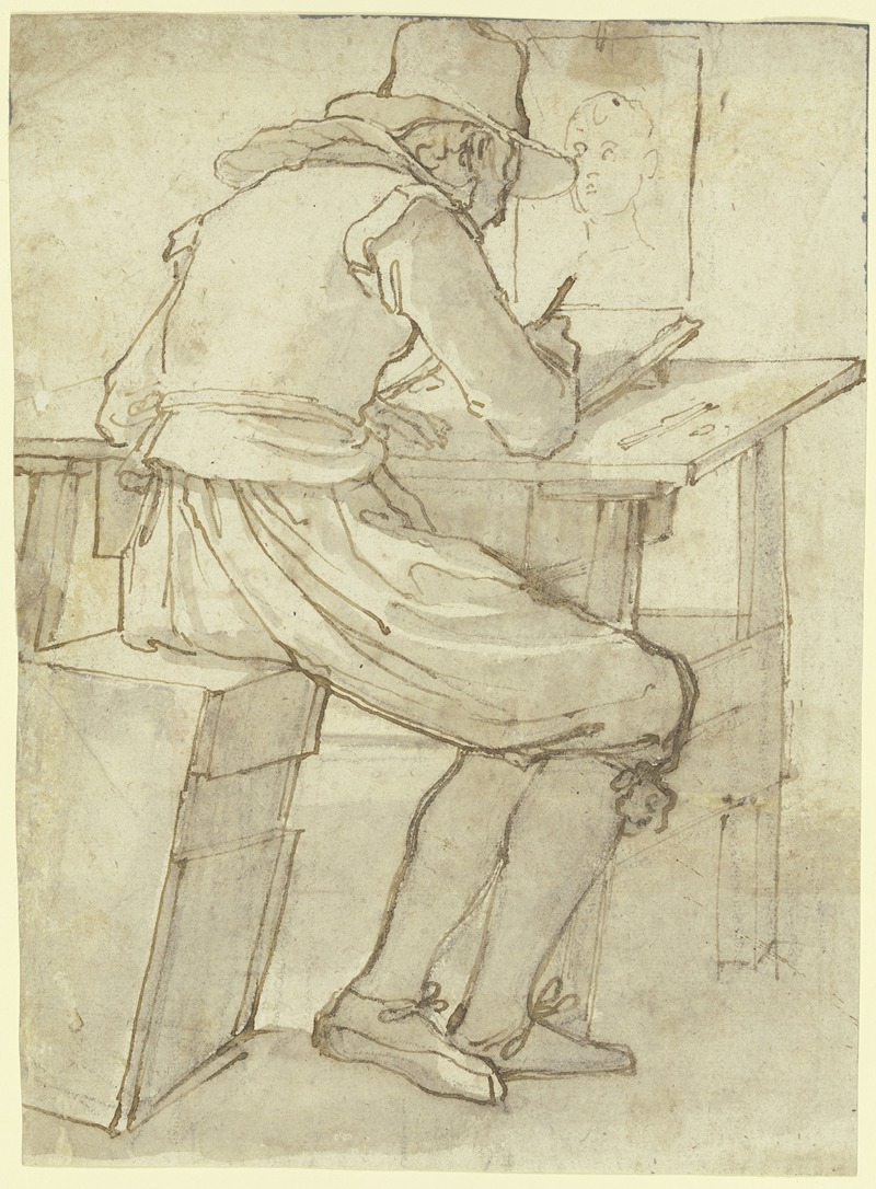 Jacopo da Empoli - Artist at the drawing table
