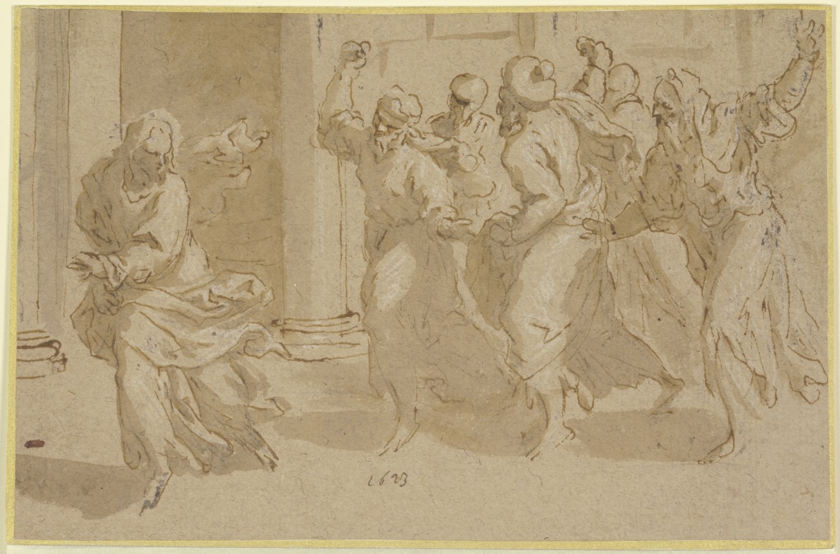 Jacopo Palma il Giovane - Christus entweicht vor den Pharisäern