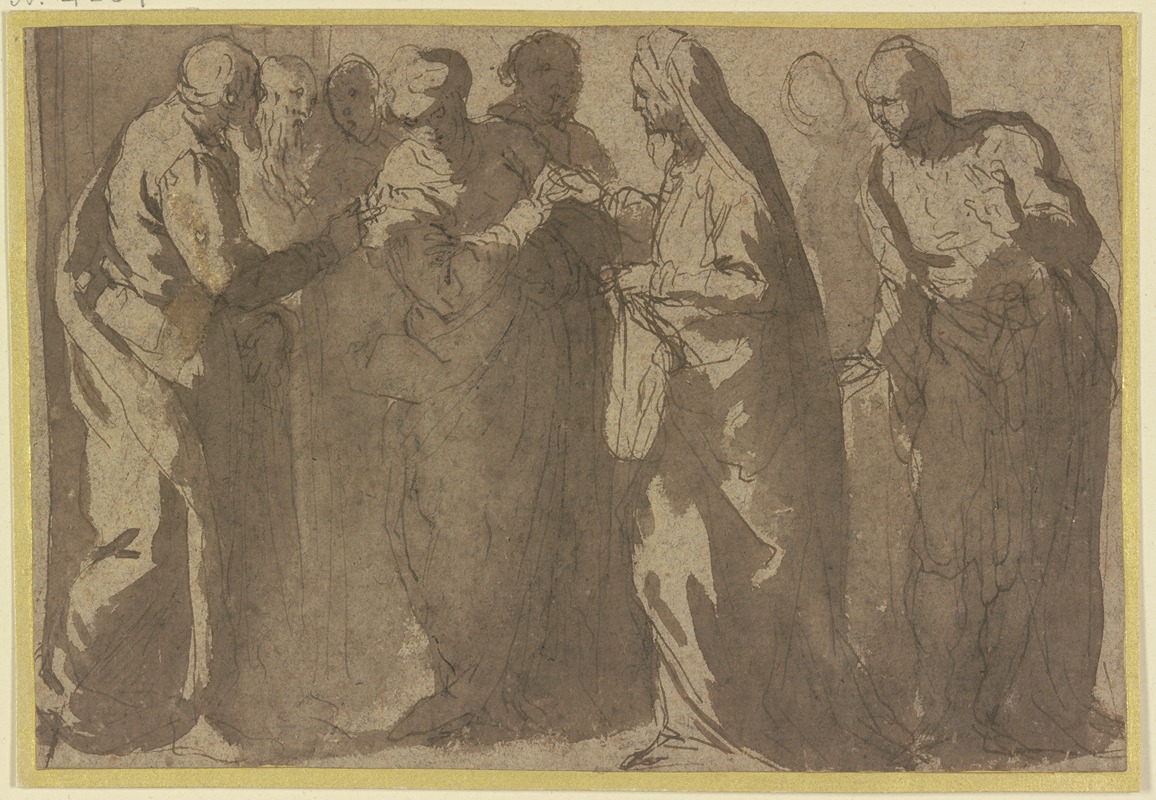 Jacopo Palma il Giovane - Die Pharisäer und die Ehebrecherin