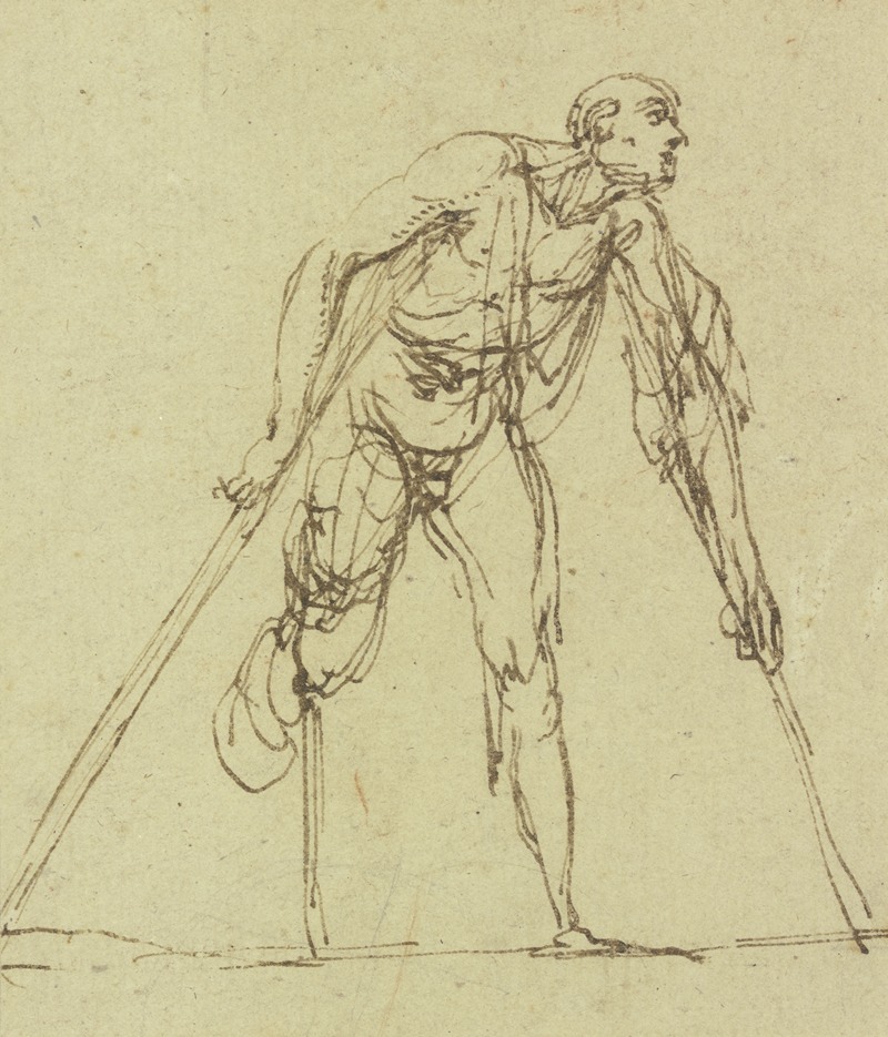 Jacques Callot - Beggar with two crutches