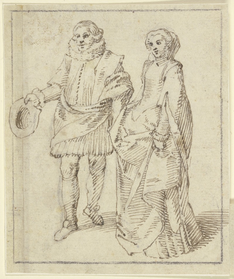 Jacques Callot - Ein Kavalier mit seiner Dame
