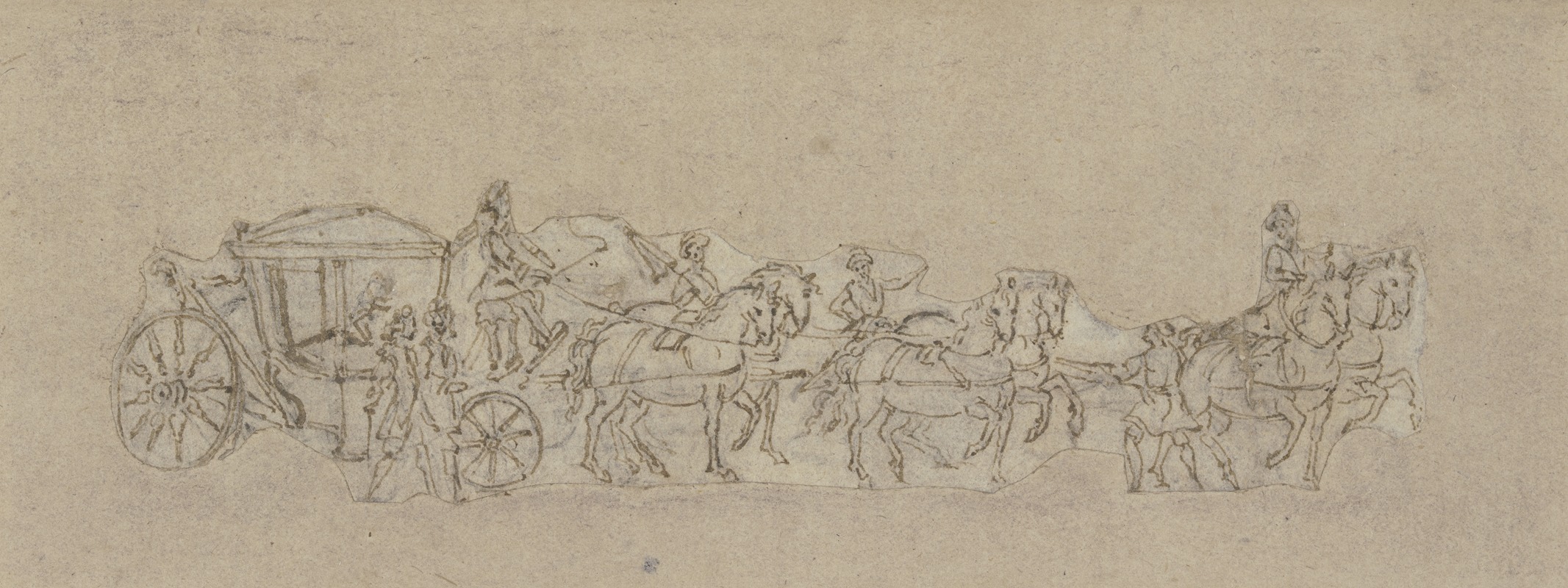 Jacques Callot - Six-horse carriage