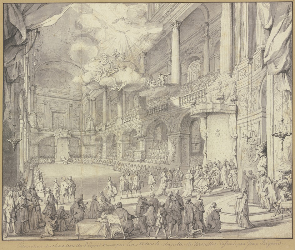 Jacques Rigaud - Réception des chevaliers de l’Ordre du St. Esprit dans la Chapelle de Versailles lors de la Grande Promotion du 3 Juin 1724