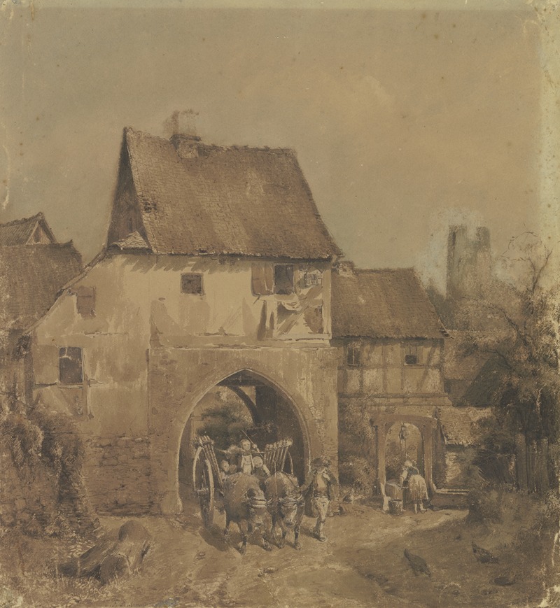 Jakob Fürchtegott Dielmann - Gate to Münzenberg