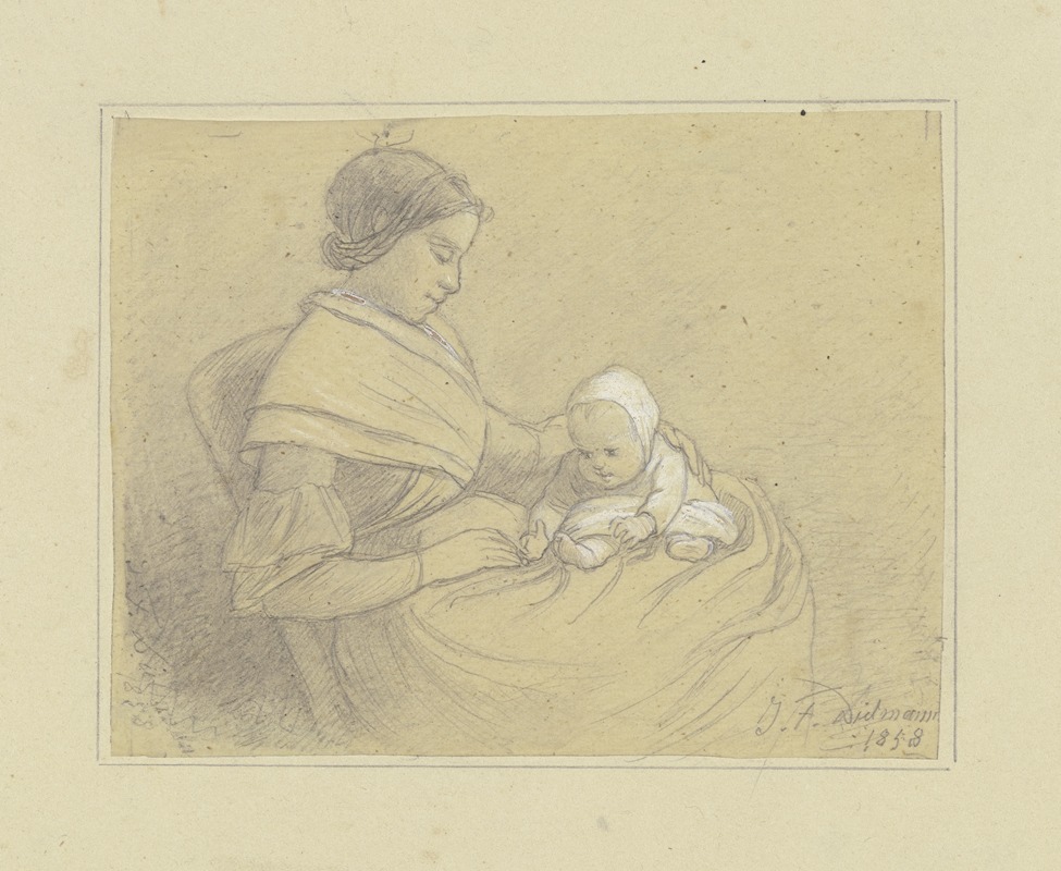 Jakob Fürchtegott Dielmann - Mother with child