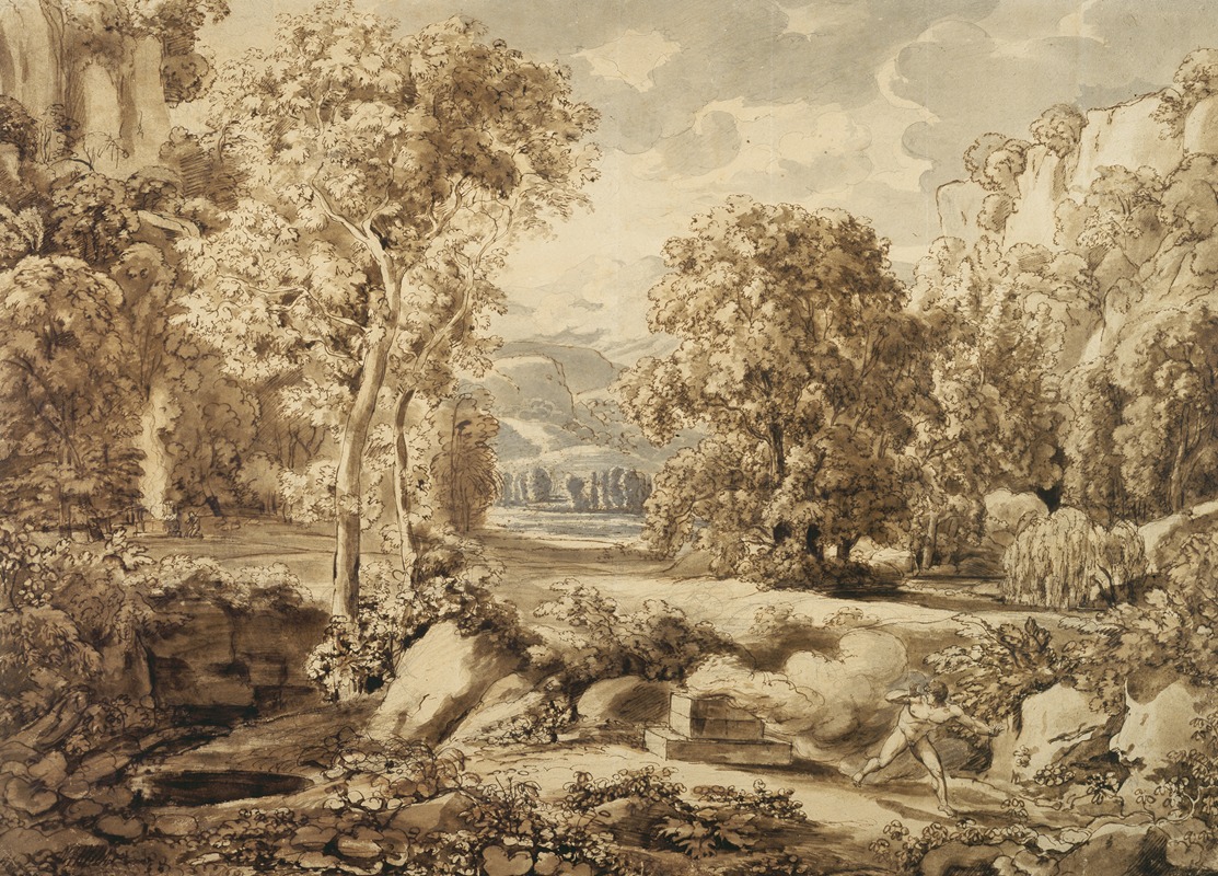 Johann Christian Reinhart - Landschaft mit den Opfern von Kain und Abel