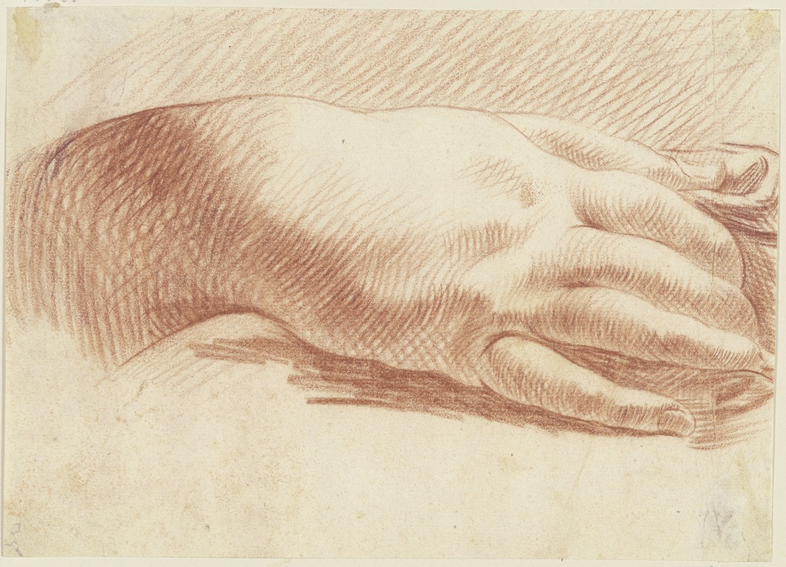 Johann Esaias Nilson - Studie zu einer rechten Hand