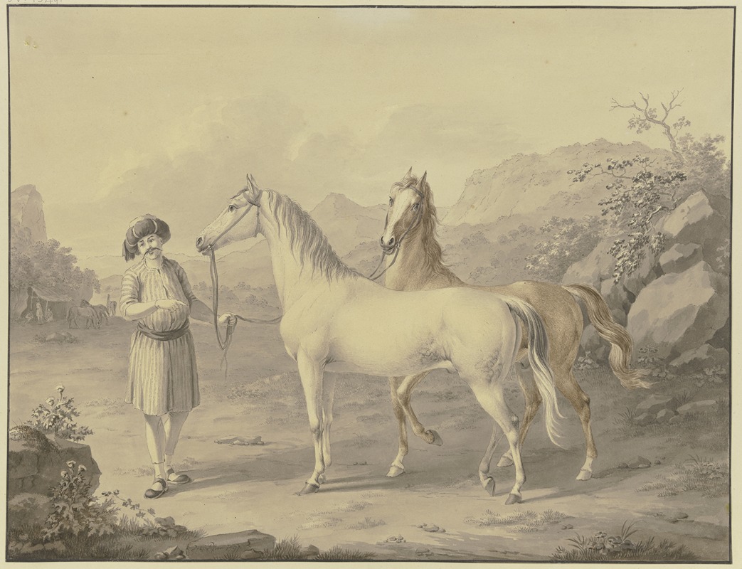 Johann Georg Pforr - Arabian horses