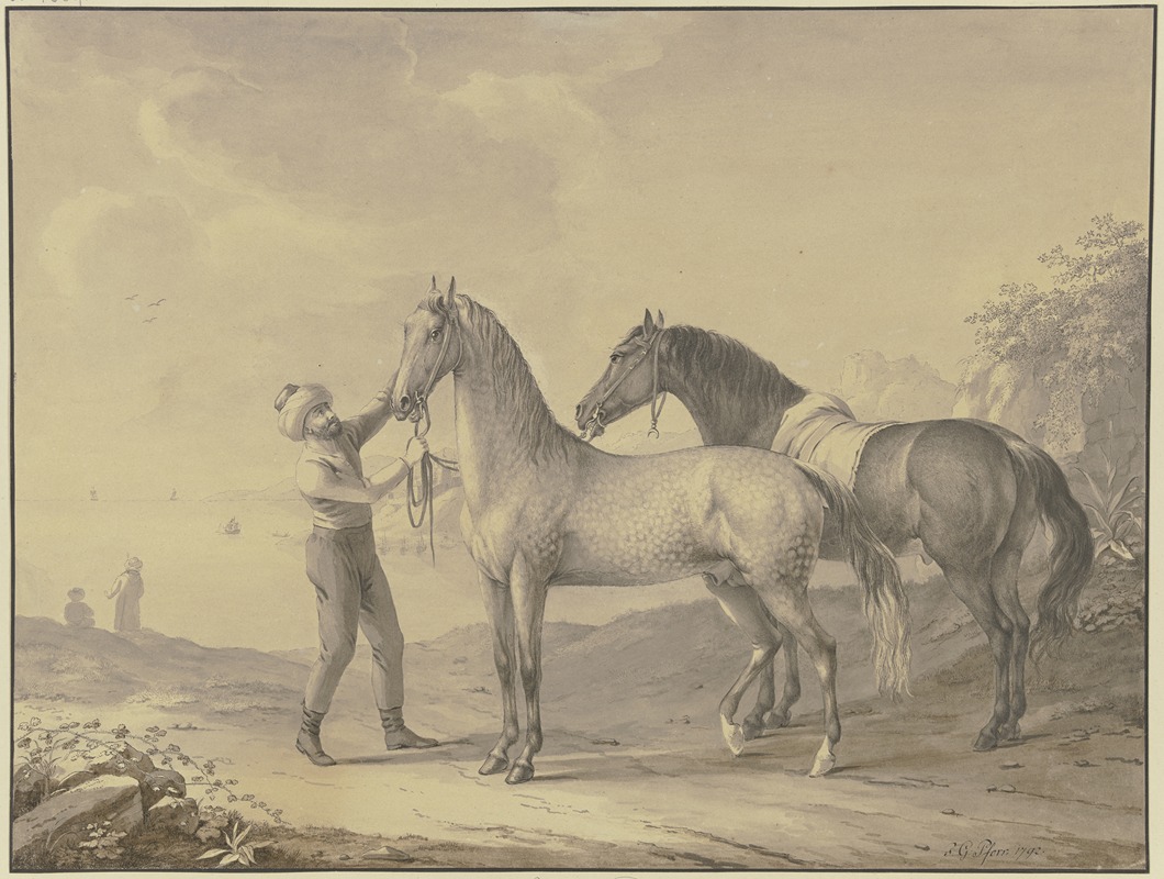 Johann Georg Pforr - Horses from Tunis