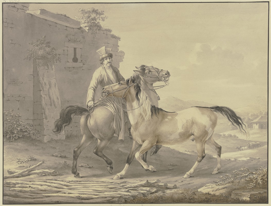 Johann Georg Pforr - Polish horses