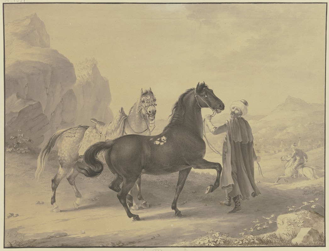 Johann Georg Pforr - Turkish horses
