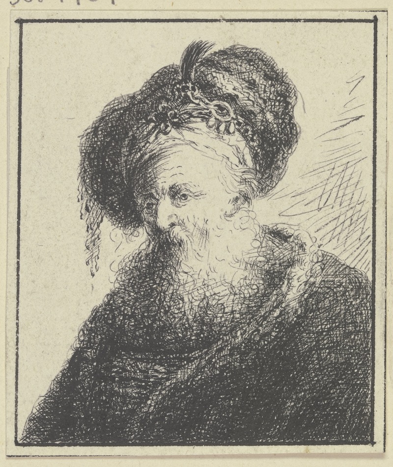 Johann Georg Trautmann - Kopf eines Orientalen nach links
