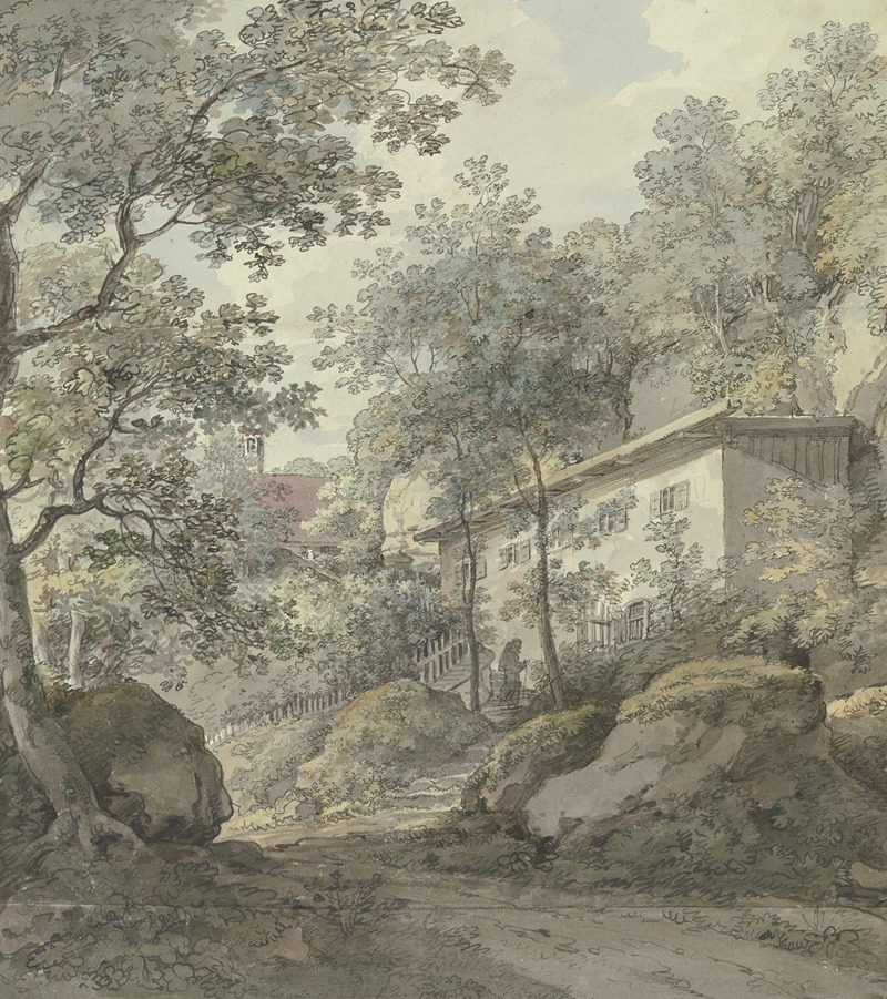 Johann Georg von Dillis - Haus unter Bäumen (Eremitage)