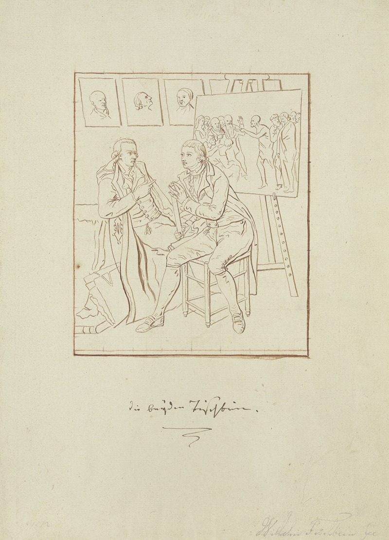 Johann Heinrich Wilhelm Tischbein - ‘Einer den anderen gemalt.’ Der Künstler mit seinem Bruder Heinrich Jacob Tischbein im Atelier