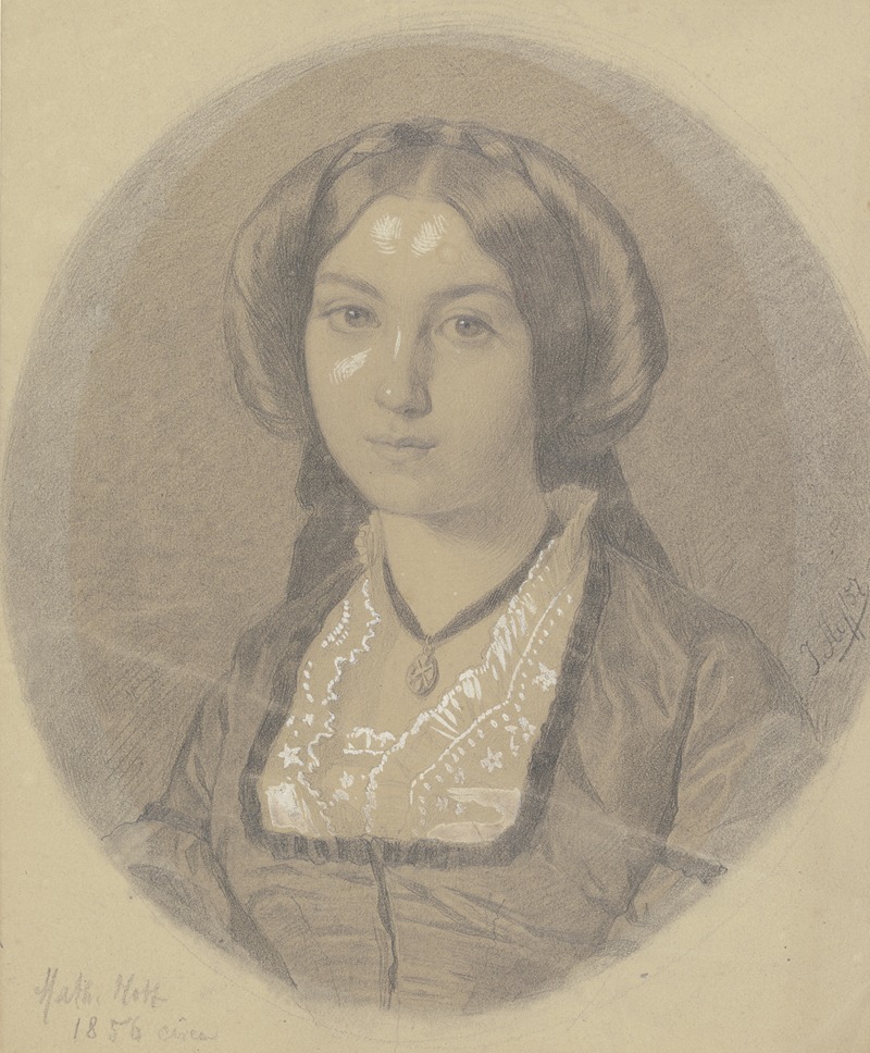 Johann Jakob Hoff - Bildnis Mathilde Hoff, Schwester des Künstlers