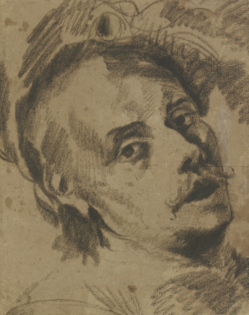 Johann Liss - Head of a cavalier