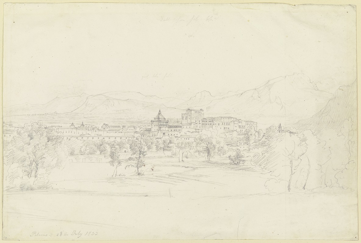 Johann Martin von Rohden - View on Palermo