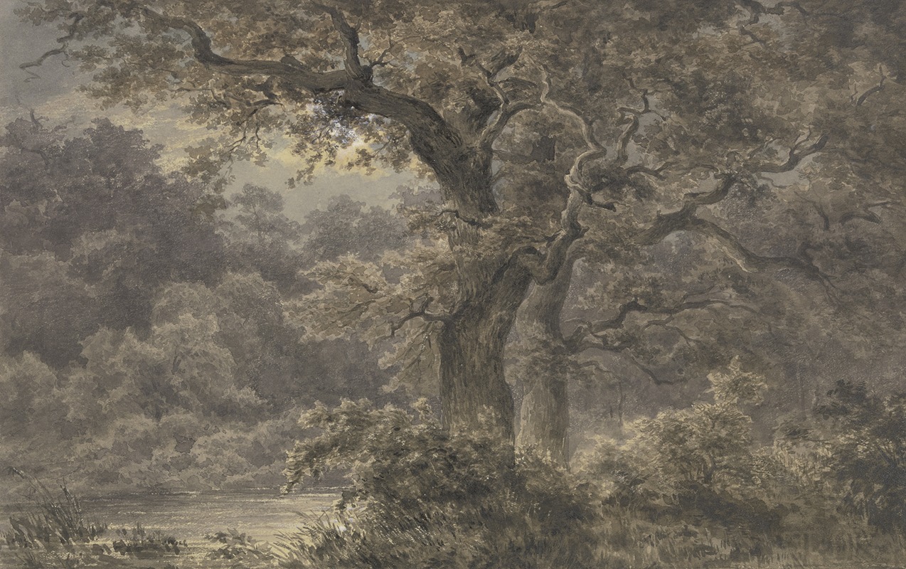 Johann Wilhelm Schirmer - Oak trees in the forest