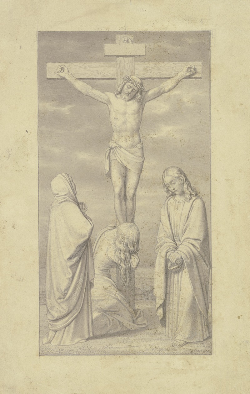 Joseph Schlotthauer - Christus am Kreuz, mit Maria, Johannes und Maria Magdalena