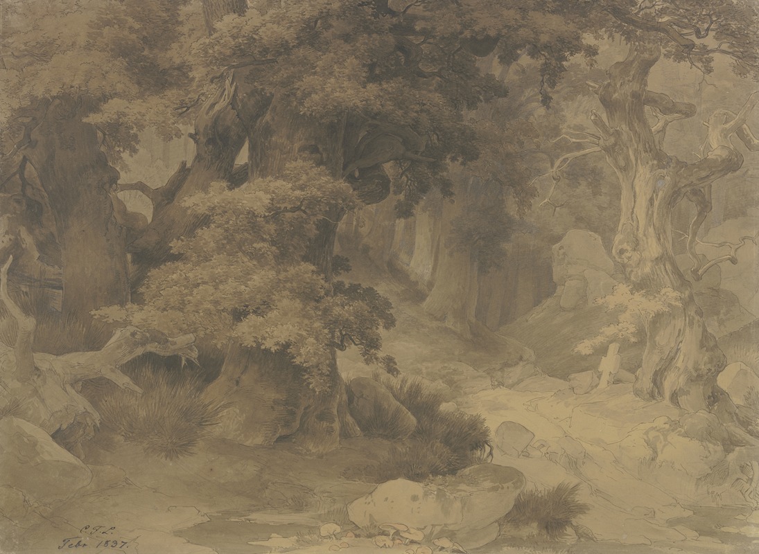 Karl Friedrich Lessing - Oak forest