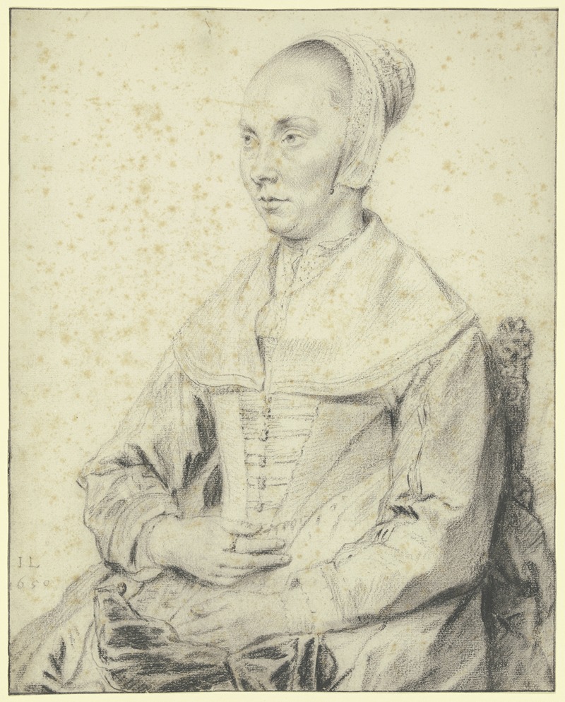 Jan Lievens - Bildnis einer in einem Sessel sitzenden Dame nach links