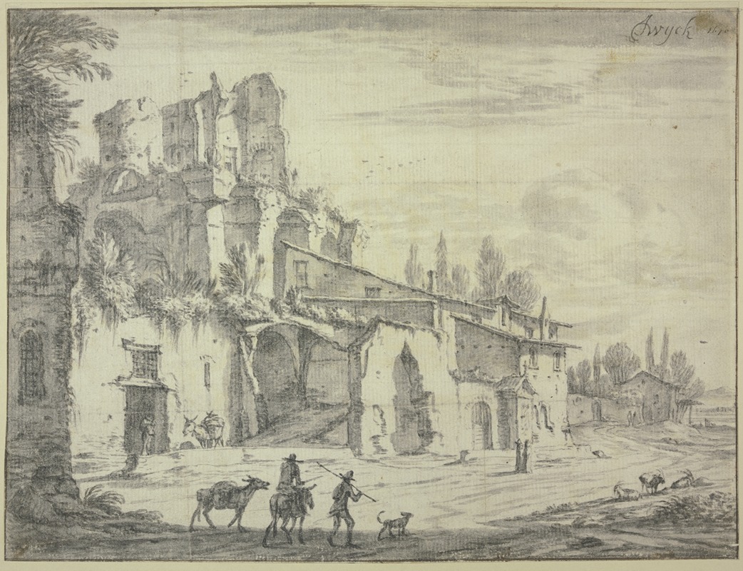 Jan Wyck - Landscape with ruins