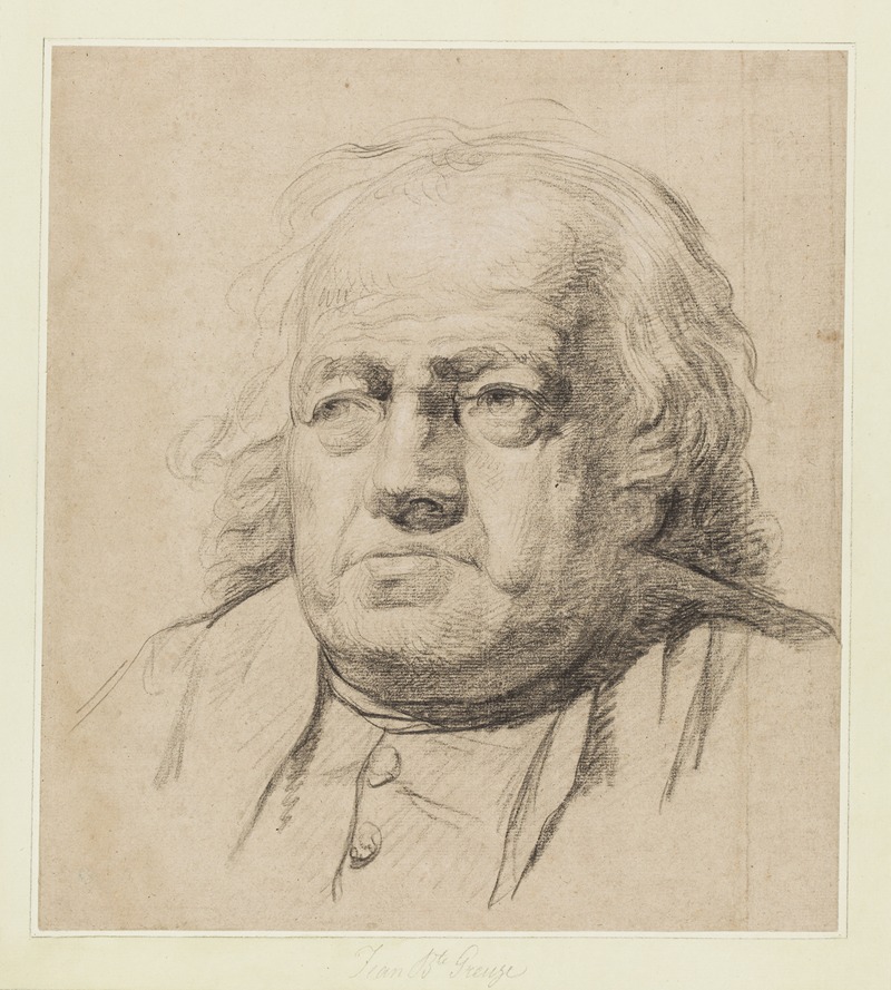 Jean-Baptiste Greuze - Half-Length Portrait of an Old Man