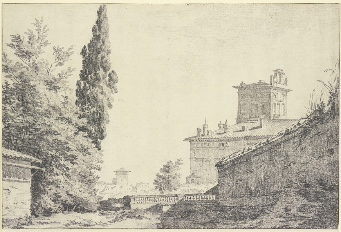 Jean-Baptiste Regnault - Italienische Villa mit Terrasse