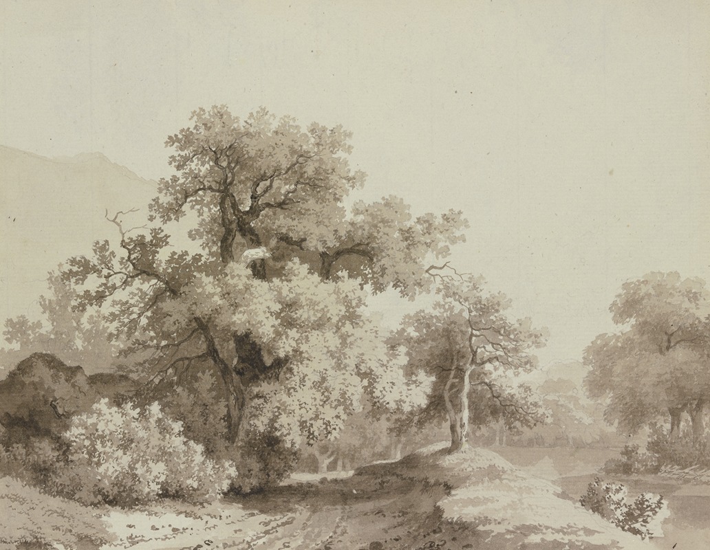 Jean-Jacques de Boissieu - Landschaft mit großen Bäumen
