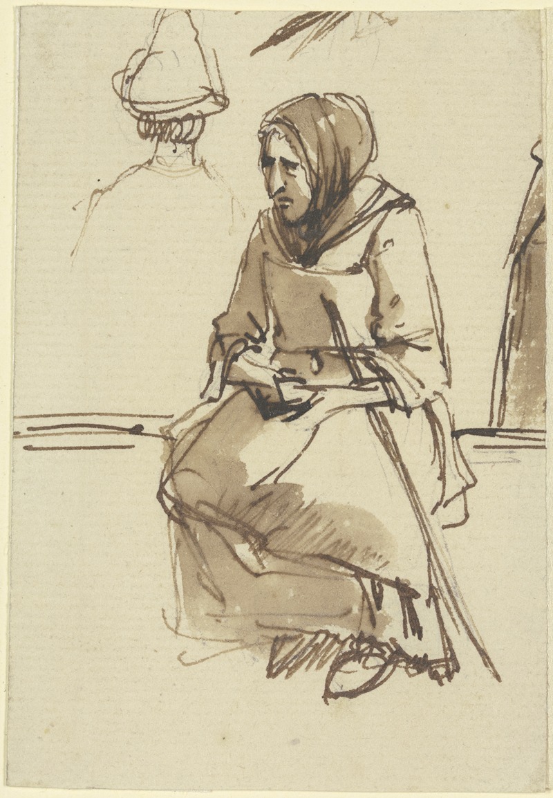 Jean-Jacques de Boissieu - Sitting old woman